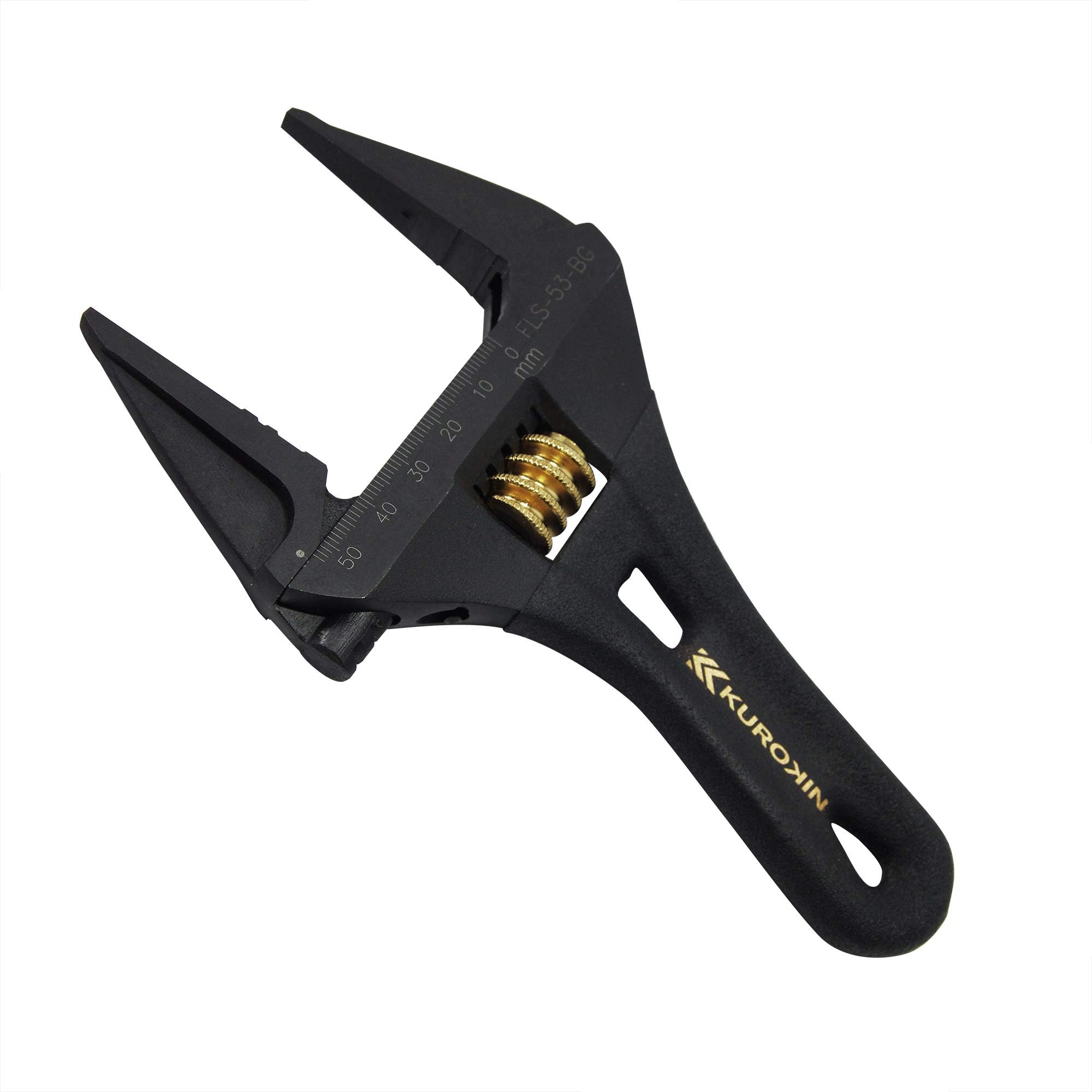 Fujiya Tools, FLS-53-BG, Adjustable Wrench Short Type, Black & Gold color-