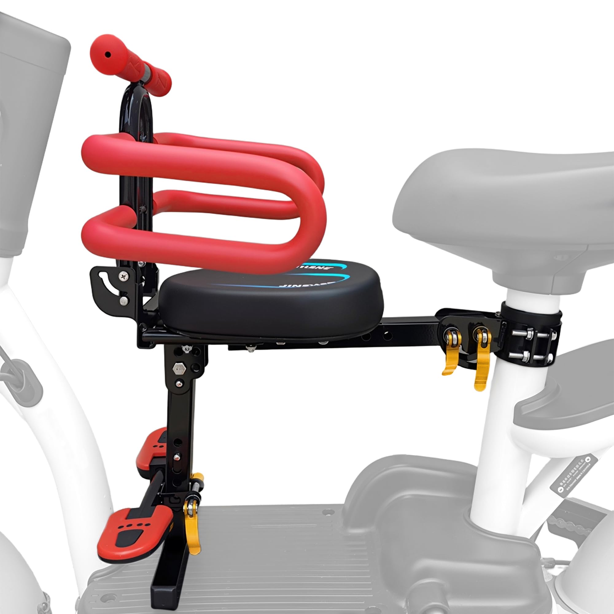 Child Seat with Backrest Armrest Fence Guadrail for Electric Scooter with Seat, Kid Seat Suitable for Electric Bicycle, Mobility Scooter, Moped Scooter Bike Comfortable Seat for 2-6 Child