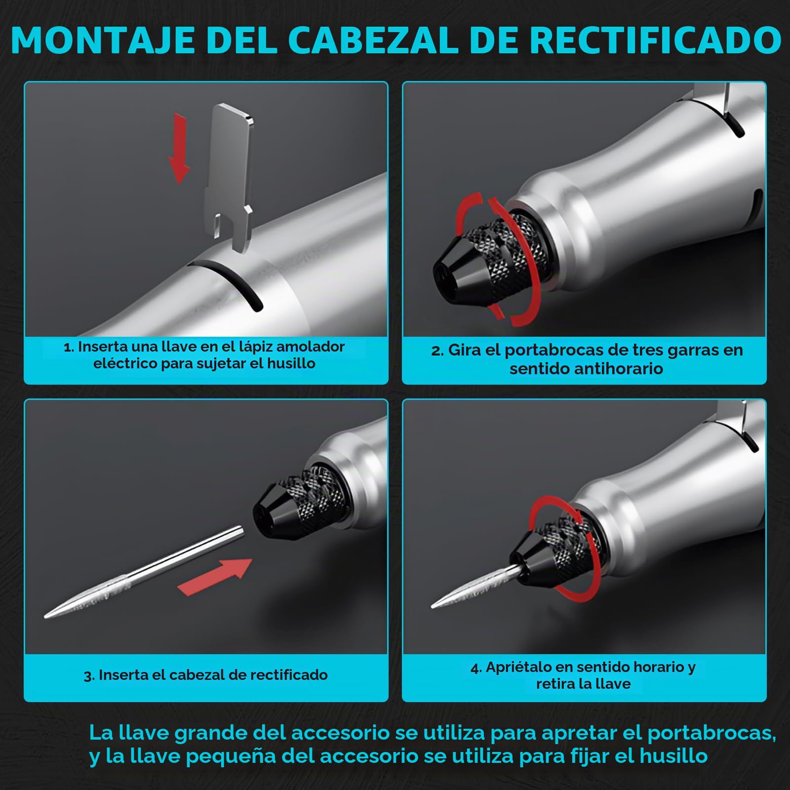 Estación de Herramienta Rotativa a Batería para Makita 18V (sin Bat.) | 0-18000 rpm, herramienta de afilado y grabado, velocidad variable, con 124 accesorios, para lijar, grabar y pulir
