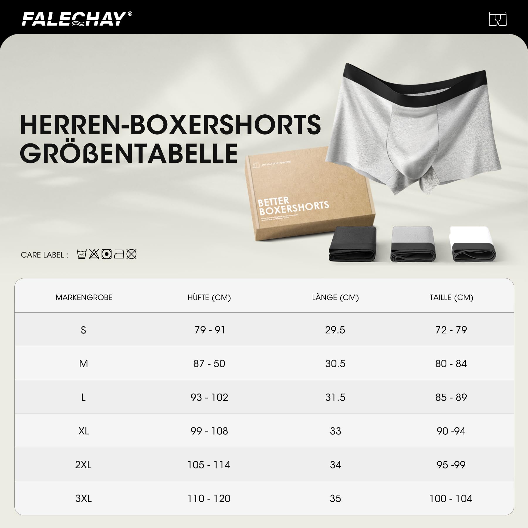 Falechay Boxer Uomo 6/12 Pack Mutande Senza Graffi Scivolare Intimo Boxer Sportivo Mutande per Uomo Pantaloncini retrò Cotone Slip S-4XL
