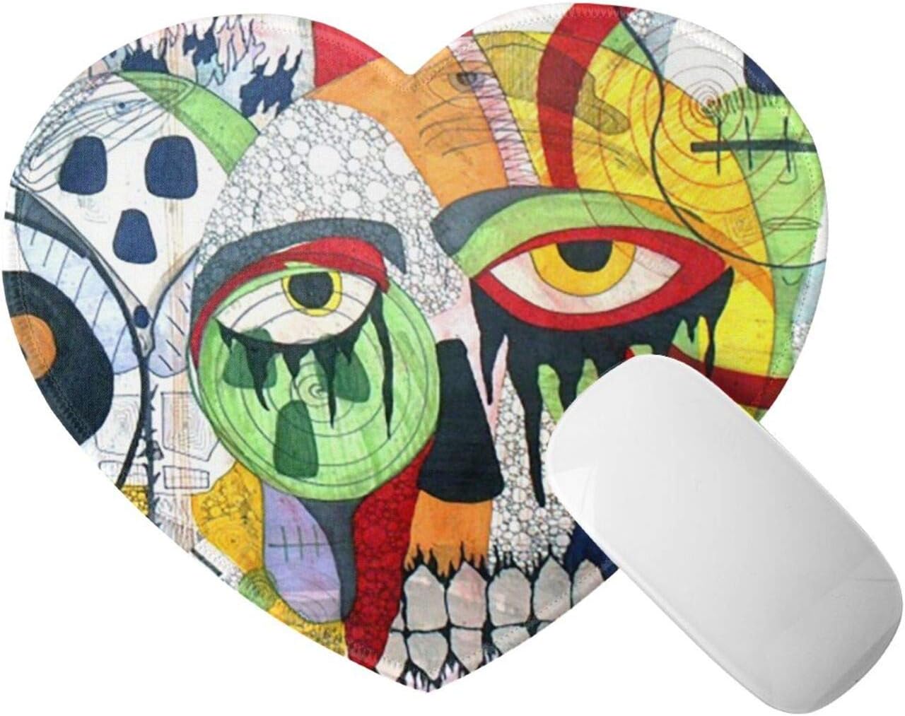 SmILE at FeAr Heart Shaped Mouse Pad Rubber Mouse Small