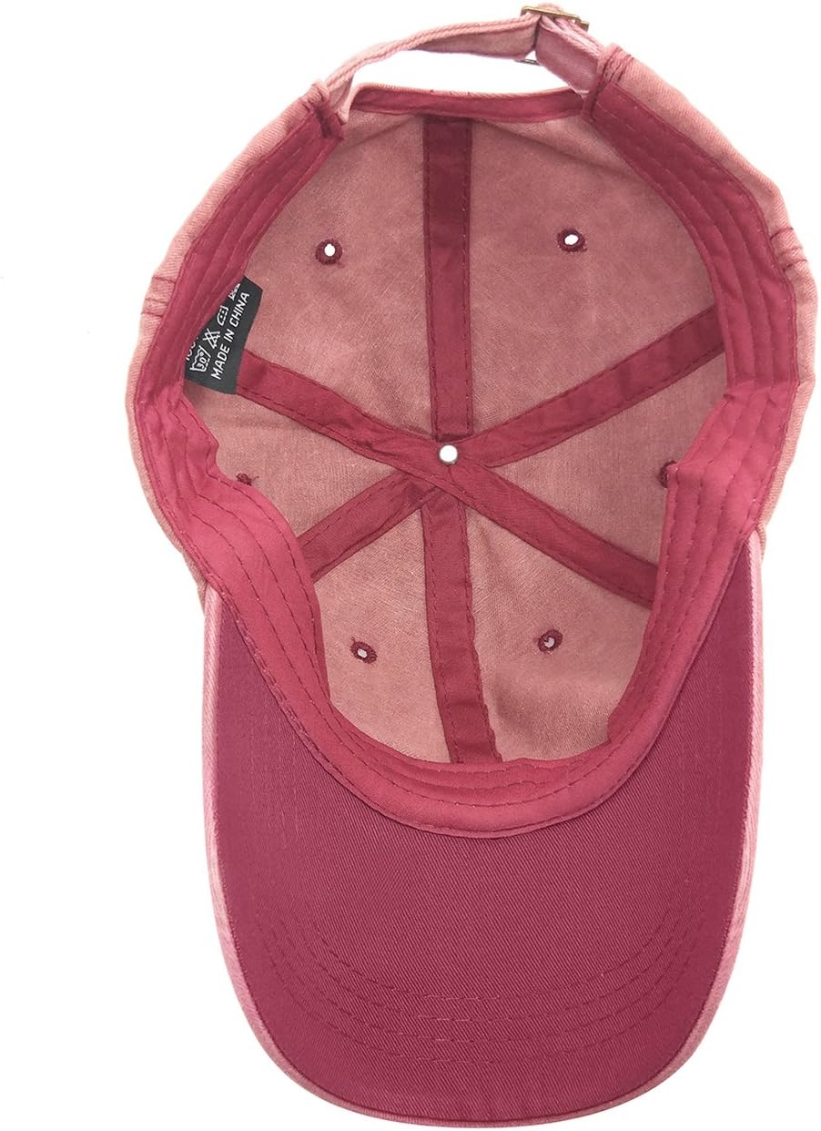 Glamorstar Classic Unisex Baseball Cap Adjustable Washed Dyed Cotton Ball Hat