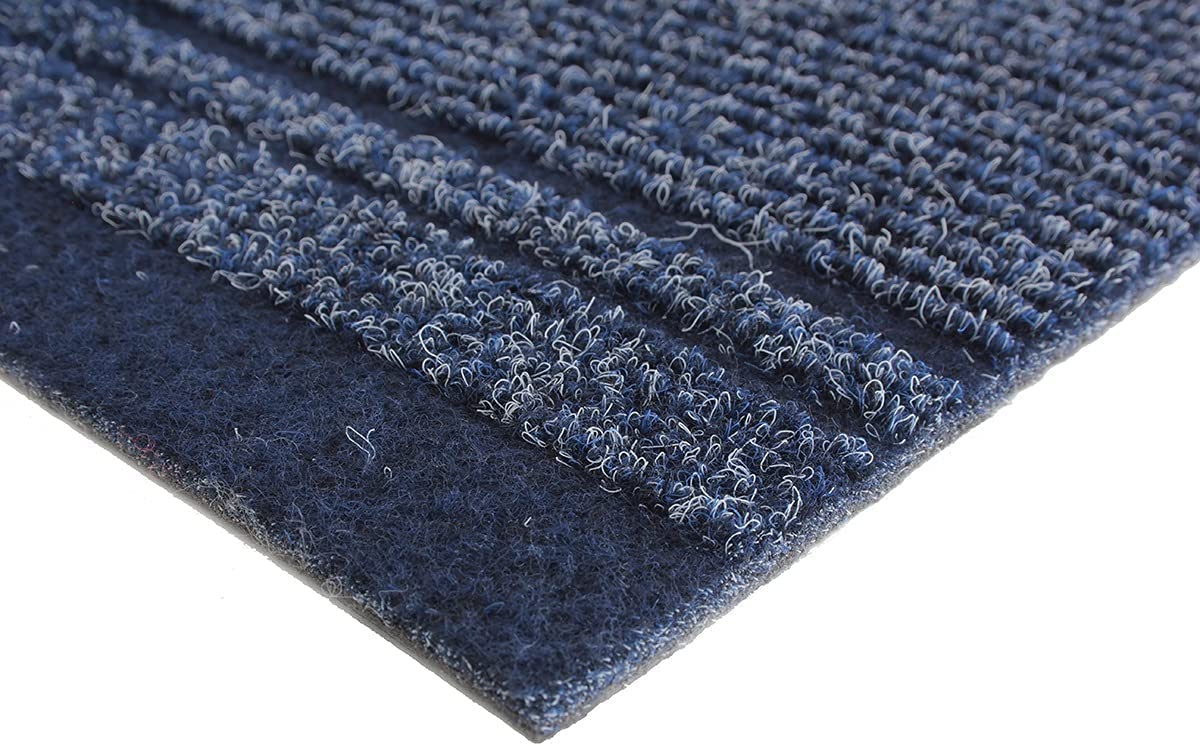 Tappeto Corridoio e Passaggio Malaga, tappeto resistente e antiscivolo, ideale per cucina, ingresso, bagno, larghezza 66 cm, diversi colori e dimensioni (280 cm, blu)
