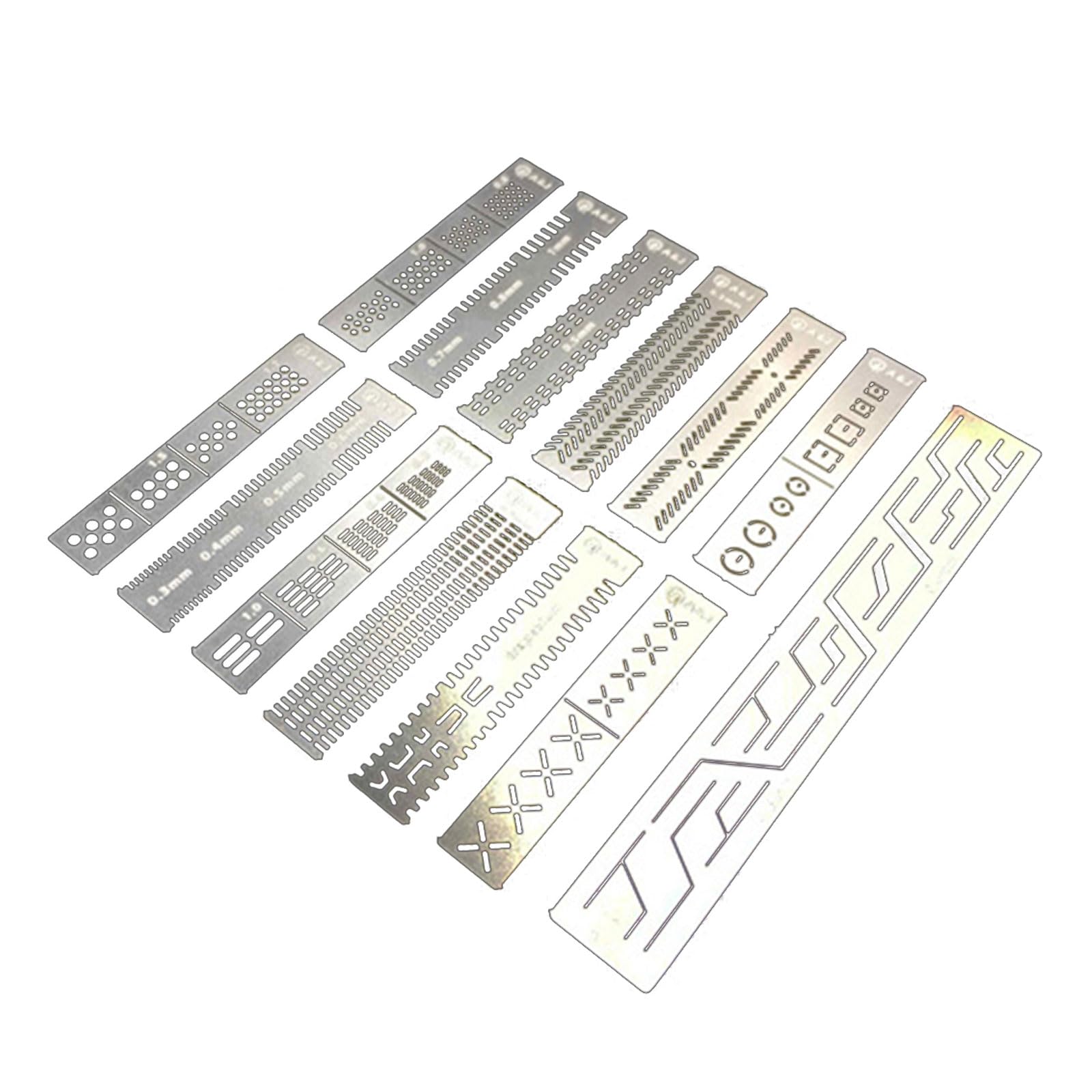Hredyqw As Shown In The Figure 12 In 1 Carving Ruler Carving Ruler Drill Hole Scribes Line Stencil For Model Crafting Tool