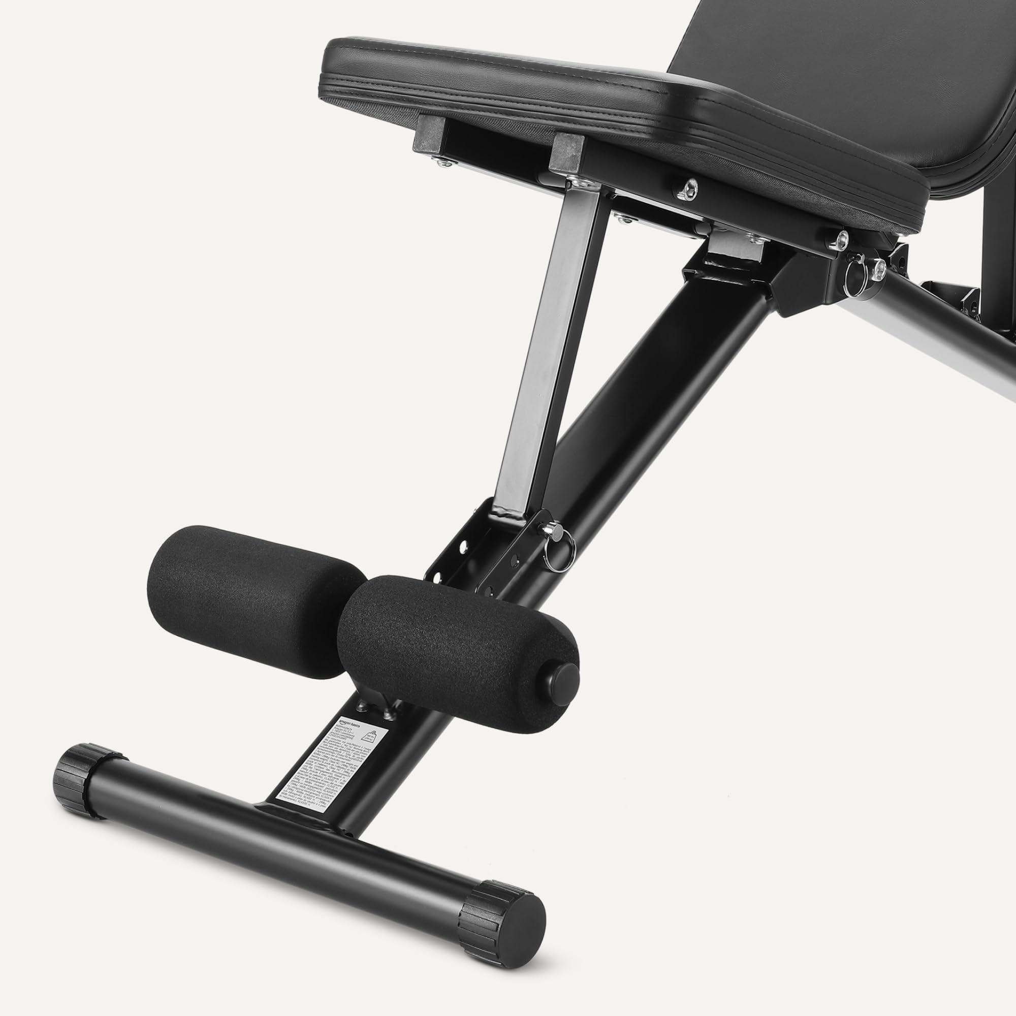 Amazon Basics Panca per allenamento regolabile, pieghevole, per palestra a casa, Nero, 135 x 38 x 116 cm