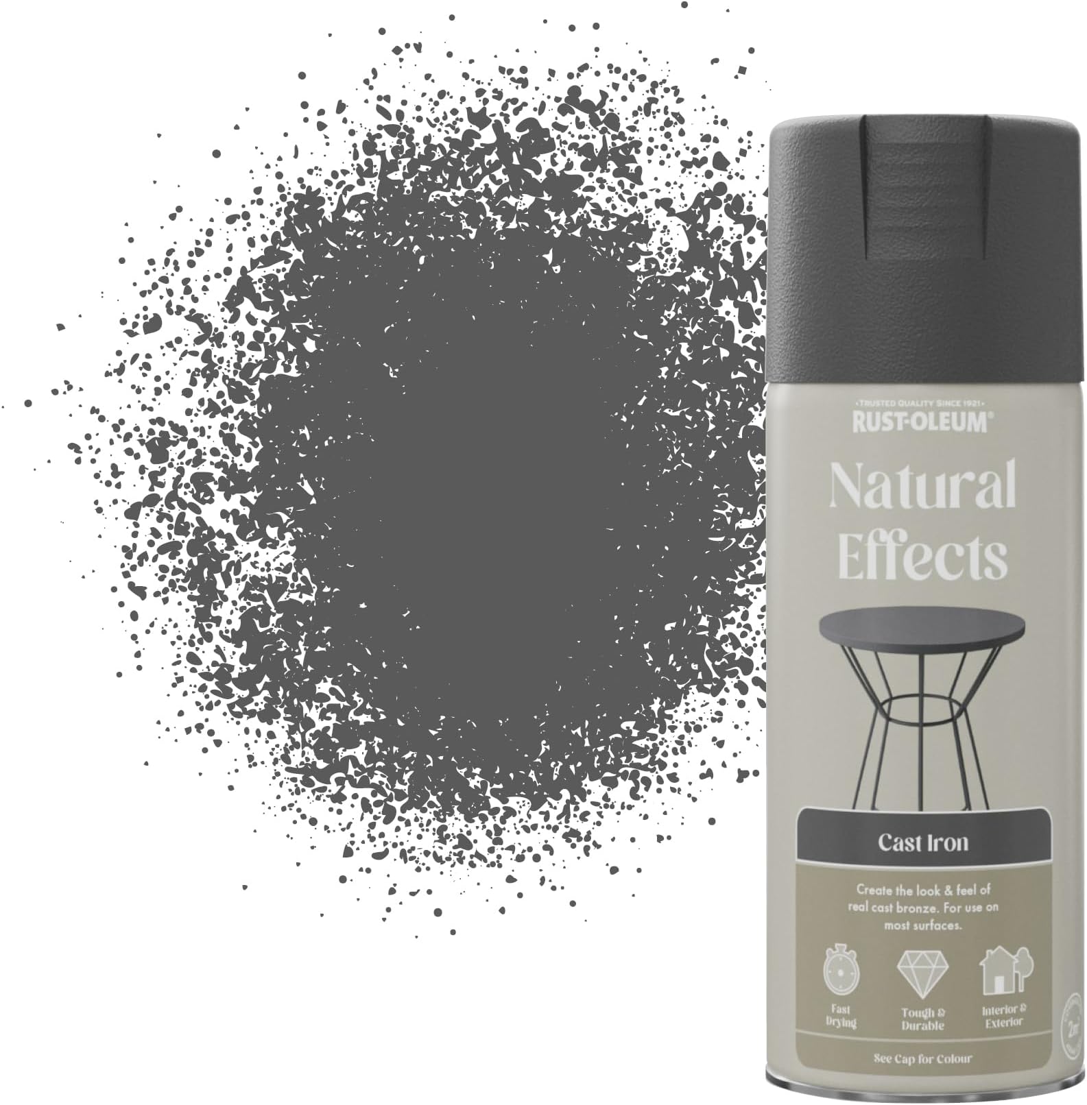 400ml Natural Effects Spray Paint - Cast Iron