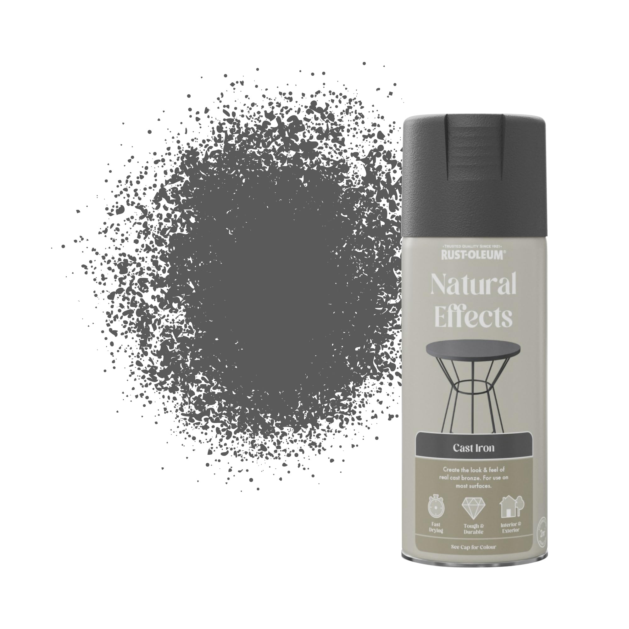 400ml Natural Effects Spray Paint - Cast Iron