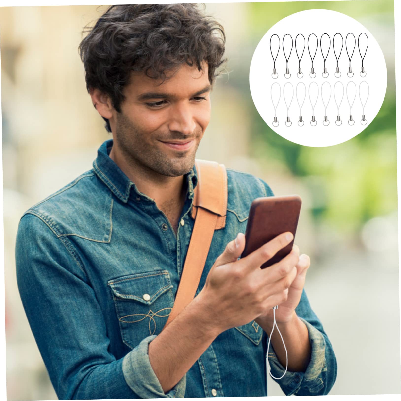 UPKOCH 400 Piezas Correas De Teléfono Móvil Encanto Del Teléfono Celular Llavero Cuerda Soportes De Muñeca Para Teléfono Cordón De Insignia Cordón De Mano Para Teléfono Cuerda De Cámara