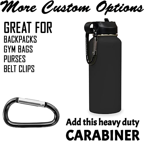 Miniatura 4 de LaserGram Botella de agua personalizada, pelota de baloncesto, acero inoxidable de doble pared aislada al vacío con popote superior, regalo grabado