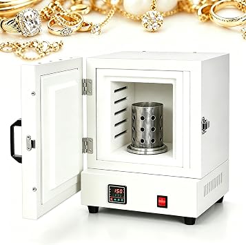 Electric Small Kiln, Kiln for Pottery, With LED Intelligent Controller, 2000w Rapid Heating, 0-1150  Adjustable, 4-Sided Heating, For Jewelry Making, Glass Fusion, Metal and Clay Work