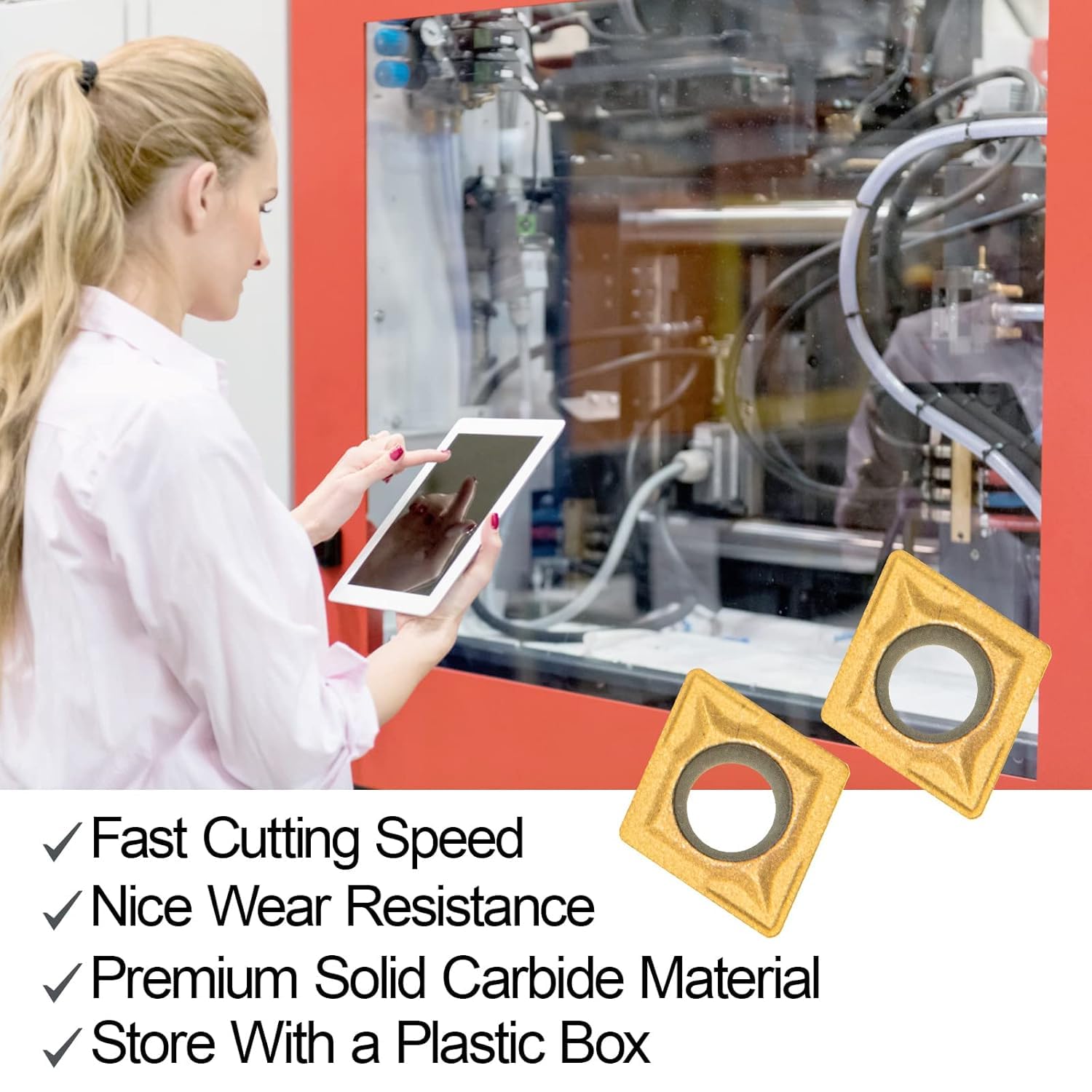 CNC nóż z twardego metalu, płytki do dłut tokarskich, 10 sztuk CCMT060204 US735 CCMT21.51 ostrze z twardego metalu