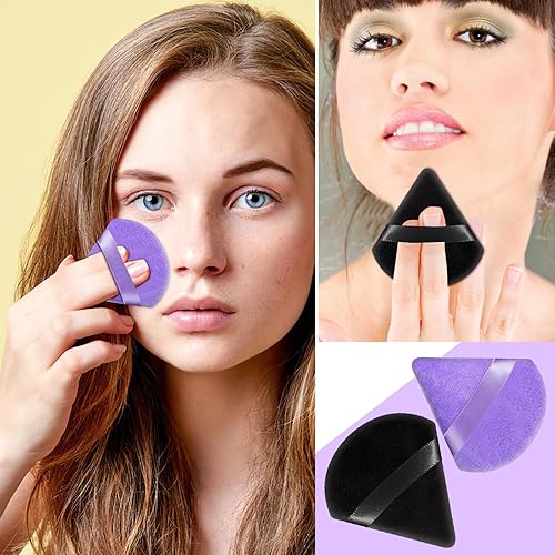 Miniatura 31 de 6 esponjas de maquillaje triangulares, esponja de maquillaje suave, para polvo facial, base cosmética, herramienta de maquillaje, relleno