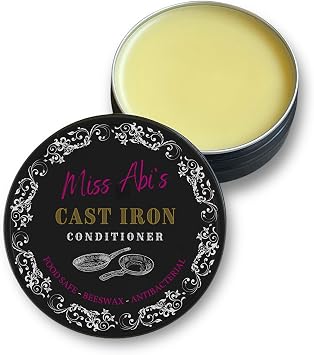 Miss Abi's Cast Iron Conditioner Seasoning & Protection for Cast Iron & Carbon Steel | Cast Iron Restorer | Cast Iron Skillet Conditioner | cast iron seasoning | griddle seasoning