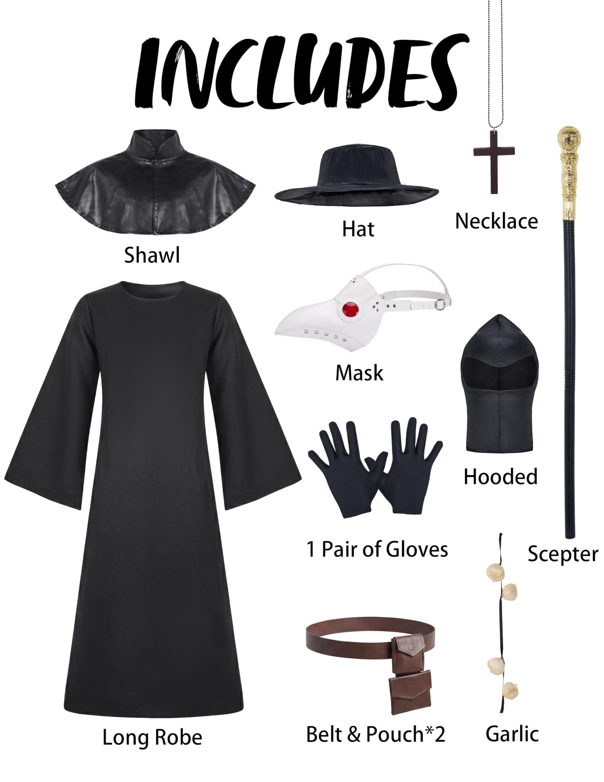 Spooktacular Creations Costume de médecin de la peste blanc pour enfant