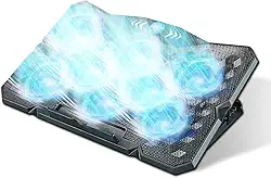Base Cooler Notebook com 8 Ventoinhas Ajustáveis 3000 RPM - Compatível com Notebooks de 12 a 17 Polegadas,5 Ângulos Ajustáveis,2 Portas USB,Material Resistente - Ideal para Gaming,Escritório e Viagens