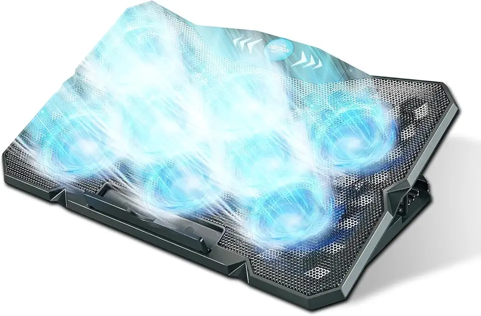 Base Cooler Notebook com 8 Ventoinhas Ajustáveis 3000 RPM - Compatível com Notebooks de 12 a 17 Polegadas,5 Ângulos Ajustáveis,2 Portas USB,Material Resistente - Ideal para Gaming,Escritório e Viagens