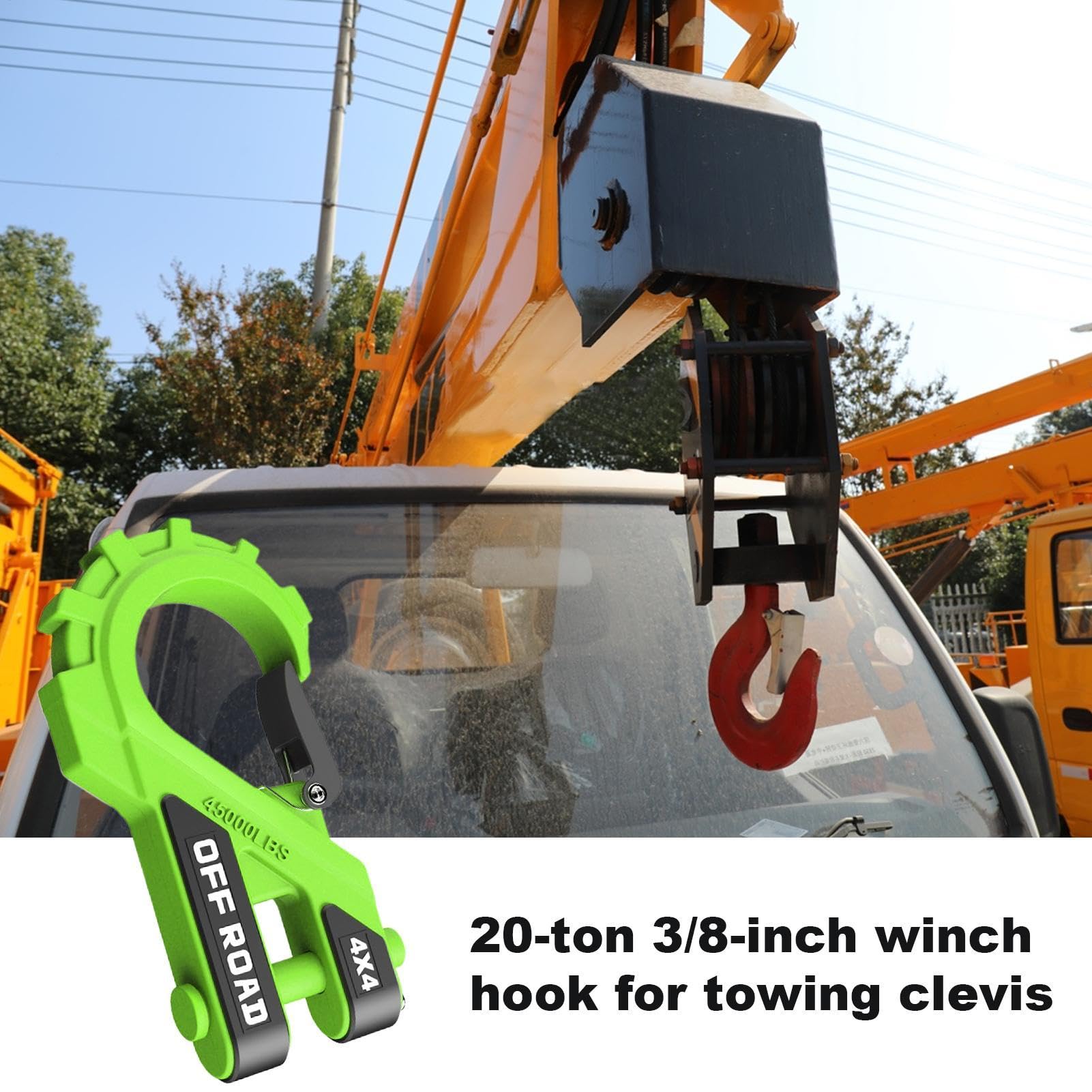 Steel Car Tow, Tow Cluster Hooks, Rugged Clevis Hook, Grab Hook 20 tonów, przyczepy Clevis Hooks, Tow Hook Steel, Heavy Duty Hook, Clevis Grab Hook, Car Winch Hook for Most Vehicles