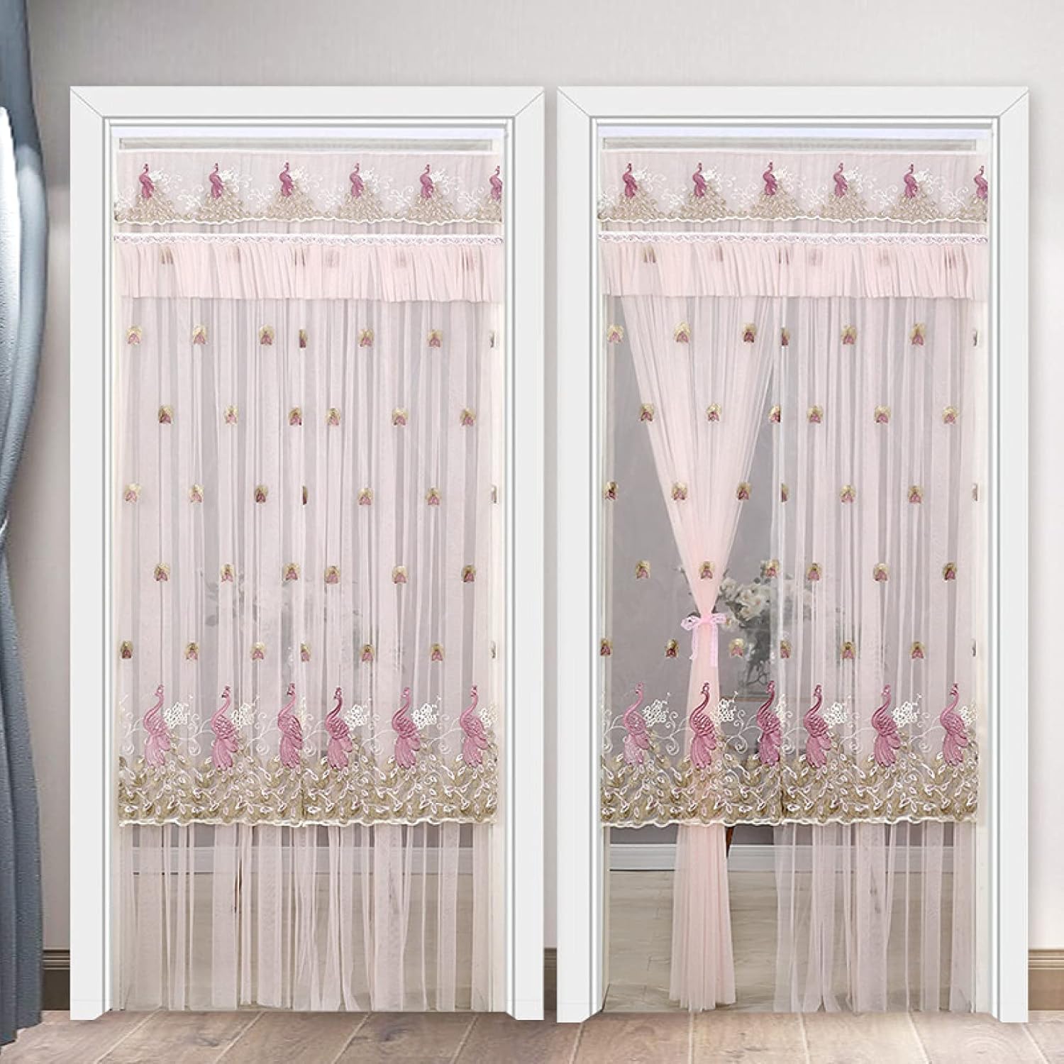 カフェカーテン インテリア 無地 レース 刺繍 白 花柄 ホワイト 85 190cm 目隠し 棚 収納 綺麗 おしゃれ オシャレ かわいい シンプル ナチュラル エレガント アンティーク カラー レトロ 姫 上品 洋風 洋室 出窓 リビング キッチン Faz Co Zm