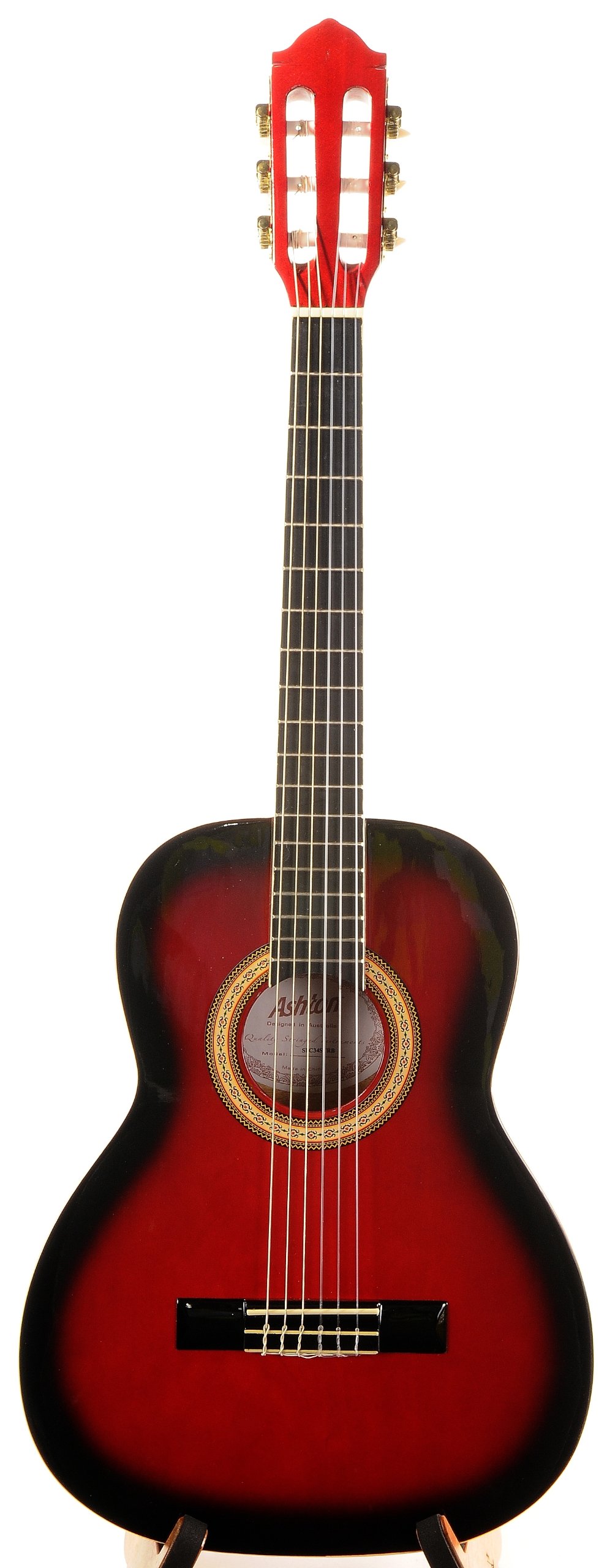 ASHTON SPC34TRB - Guitarra clásica (tamaño 3/4), color rojo
