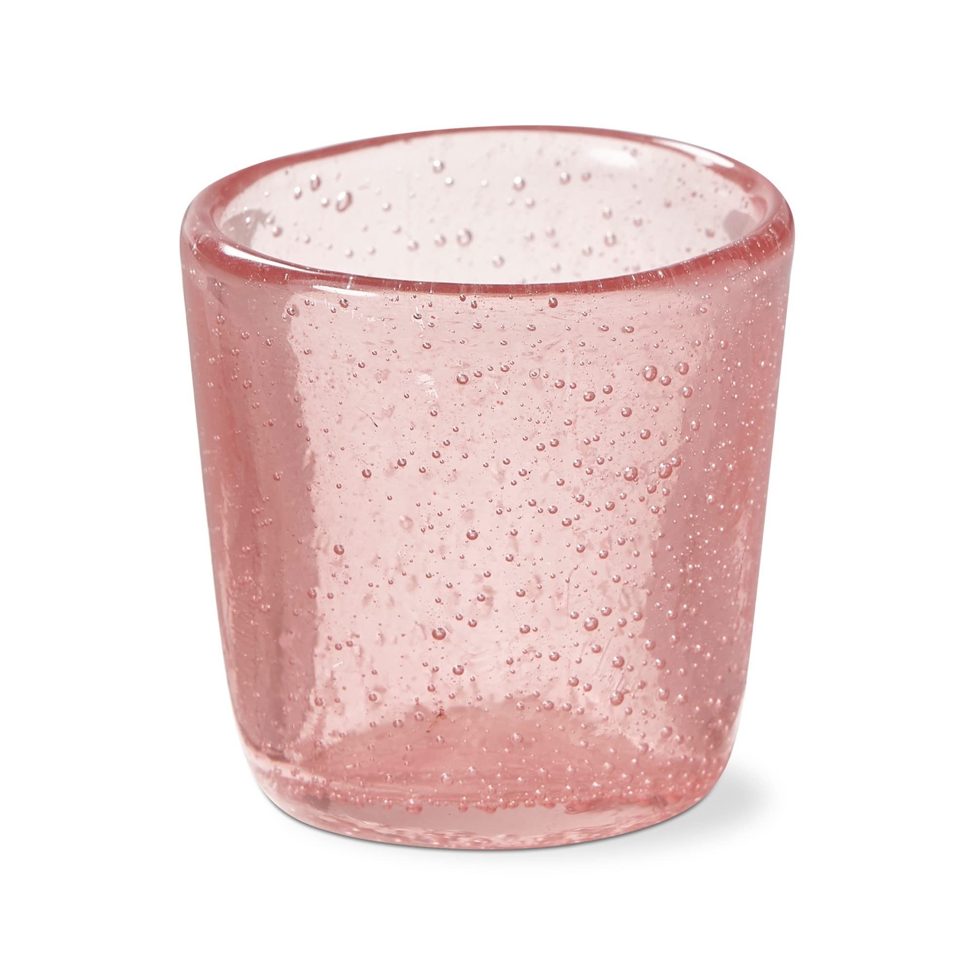 tag Rose Paint Box Collection Blown Glass Tealight Holder 2.3L x2.3W x 2.5H. Perfect for Tablescapes, Centerpieces, and Decoration Rose