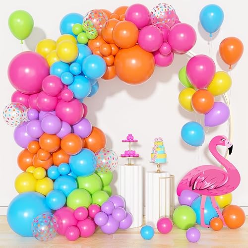 Miniatura 27 de Amandir Kit de arco de guirnalda de globos azul polvoriento, 153 piezas, diferentes tamaños de 18, 12, 10, 5 pulgadas, globos de látex azul blanco