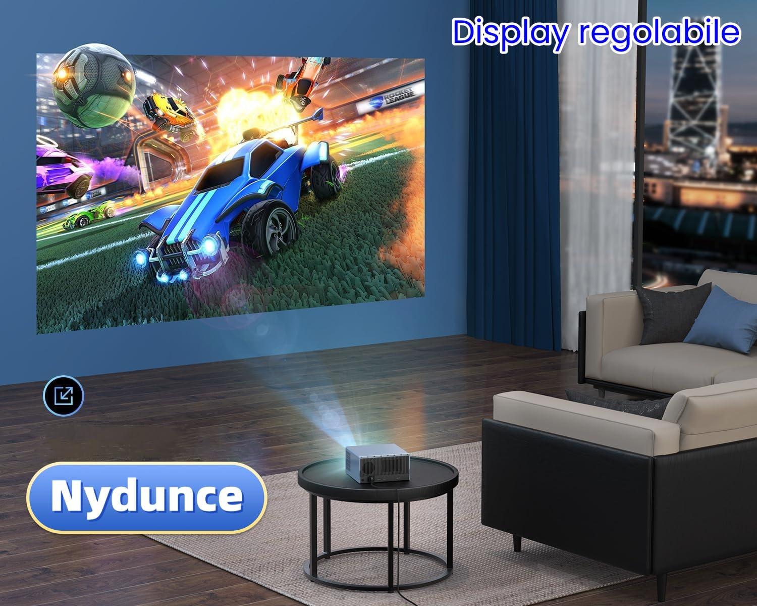 Proiettore HYTOBP LT2 600 ANSI 1080P Con WiFi 6 E Bluetooth 5.1 - Auto Focus 4K, 6D Keystone, Per Esterno E Casa, Compatibile Con IOS/Android - Foto 9