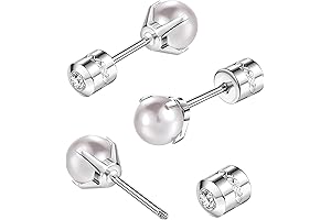 Flat Back Pearl Stud Earrings for Women: Refined Elegance for Sensitive Ears