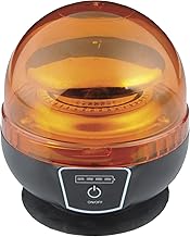 Rotating LED Amber Rechargeable Lithium Battery, R65 18W – Autonomous, Warning Light Car Signalling, Tractor, Crane, Agricultural Vehicles and Transport Emergency and Priority