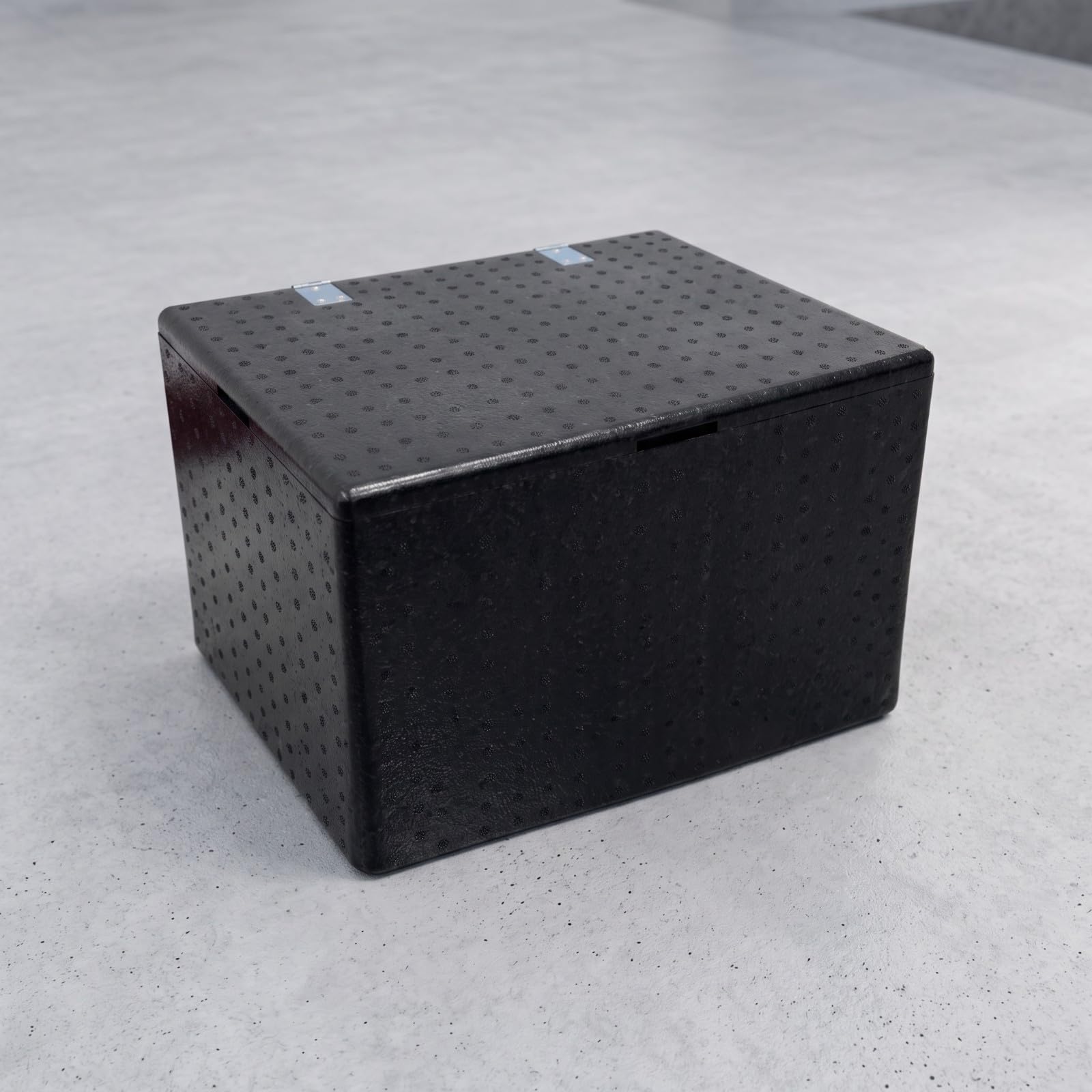 MERIGLARE Caja Aislante con Bisagras Reutilizable | Diseño Rectangular Compacto, Caja Isotérmica polipropileno, Térmica, Maletín Isotérmico, para Cáterin, Repartidores, Gris