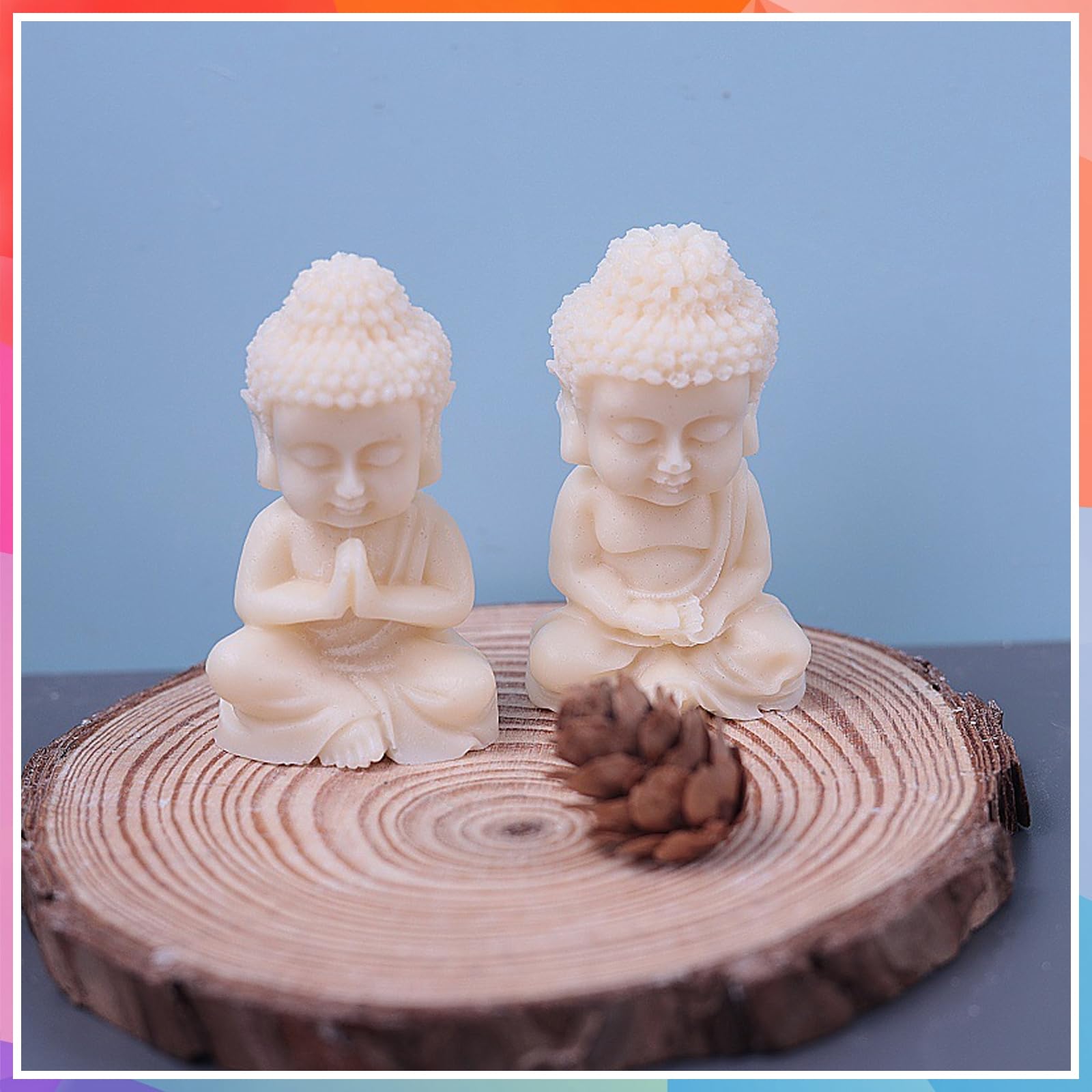 Moule à Bougie En Silicone Tête De Bouddha 3D, Statue D'église, Moule En Résine De Plâtre, Bricolage Ci-après Les Avertir, Ornement Artisanal En Argile, Décoration D'intérieur, Nouveau