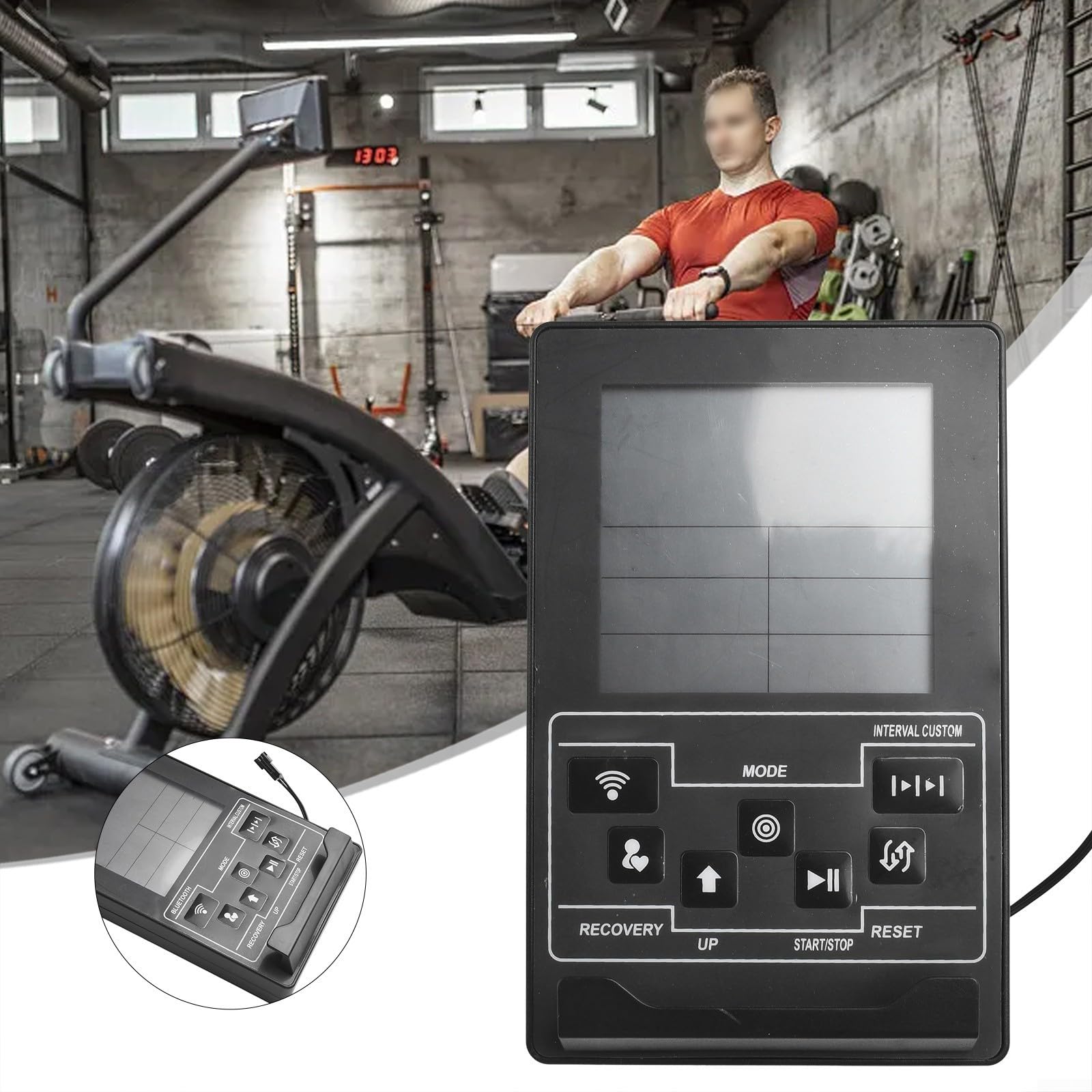 SPORTARC Vogatore Contatore Elettronico Magnetoresistivo Vogatore Monitor Schermo TEMPO, DIST, CAL, SPM, STROKES, PULSE