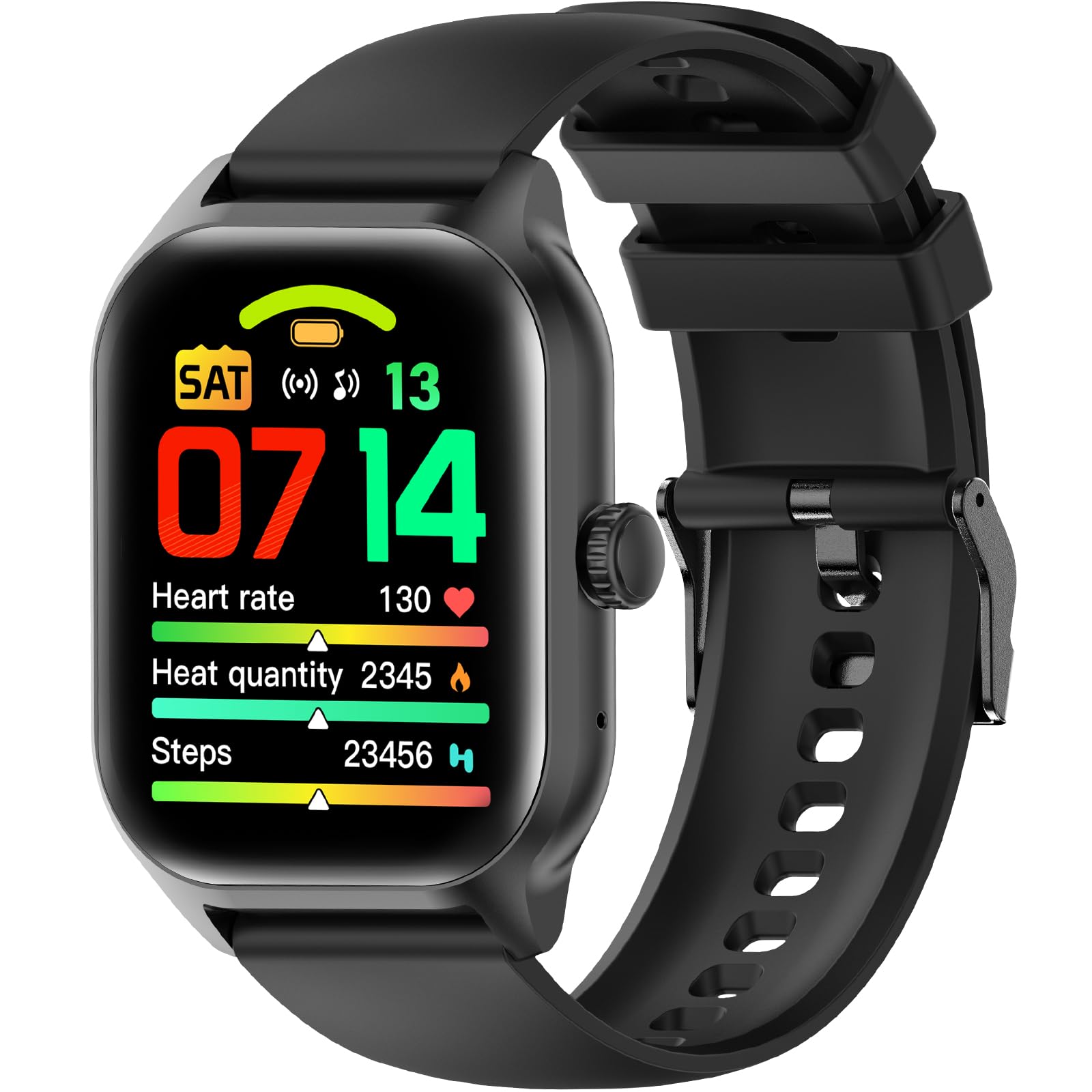 Reloj Inteligente Hombre Mujer, 2.01" Smartwatch con Llamadas, Pulsómetro/Monitor de Sueño/Podómetro, Múltiples Modos Deportivo Pulsera Actividad, Impermeable IP68 Smart Watch para iOS Android