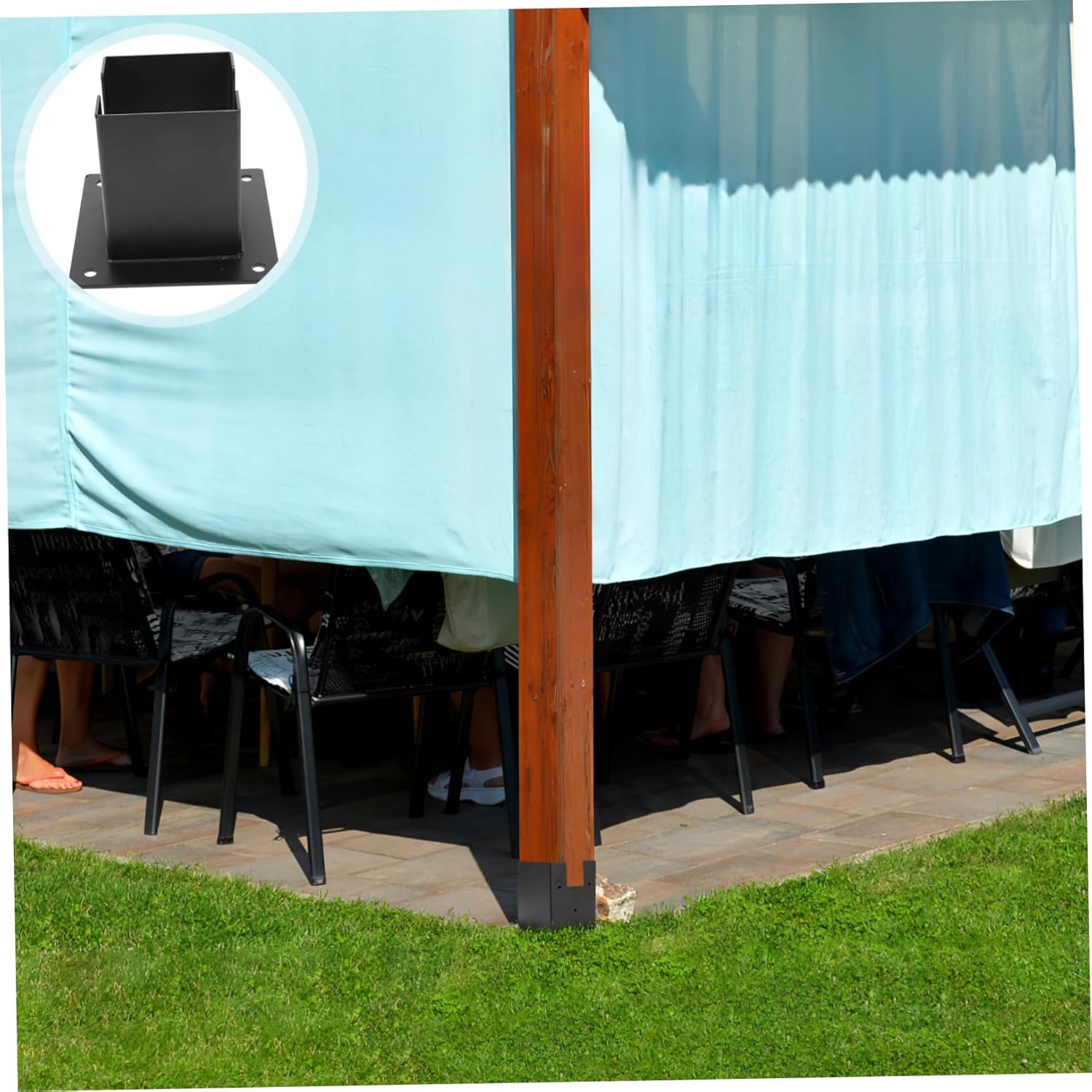 Deck Base for Wooden Mailbox Post Bracket Mailbox Post Base Railing Cover Stake Protector Heavy Duty