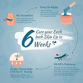 Ajoura Hard Wax Beads, Jasmine Formula for Coarse Hair Removal on Sensitive Skin, Ideal for Face, Brazilian, Bikini, and Underarms, 1lb Refill for Home Wax Kit