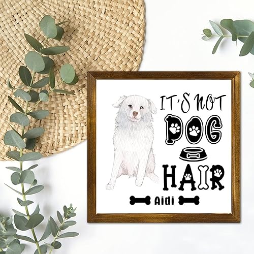Vista 41 de Letrero de madera con texto en inglés «It's Not Dog Hair» («It's Not Dog Hair» American Bully Dog Dog), regalo decorativo para la pared del hogar