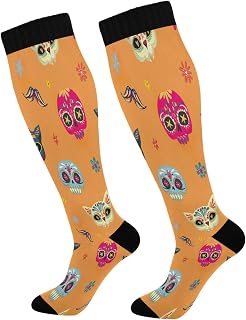 874 Sport Socks Day Dead Sugar Dress Crew Socks Funny Crew Socks Non Slip Calf Socks For Hiking Sports Travel 40cm