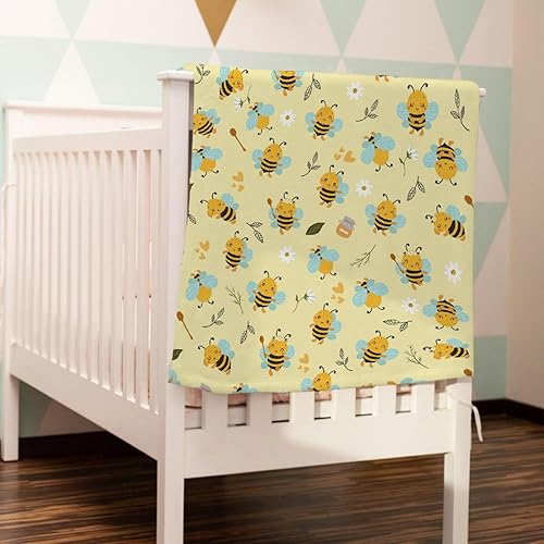 Miniatura 7 de Manta de abeja, manta de abejas, 40 x 50 pulgadas, ligera, súper suave, acogedora manta para sofá, cama, sofá y silla