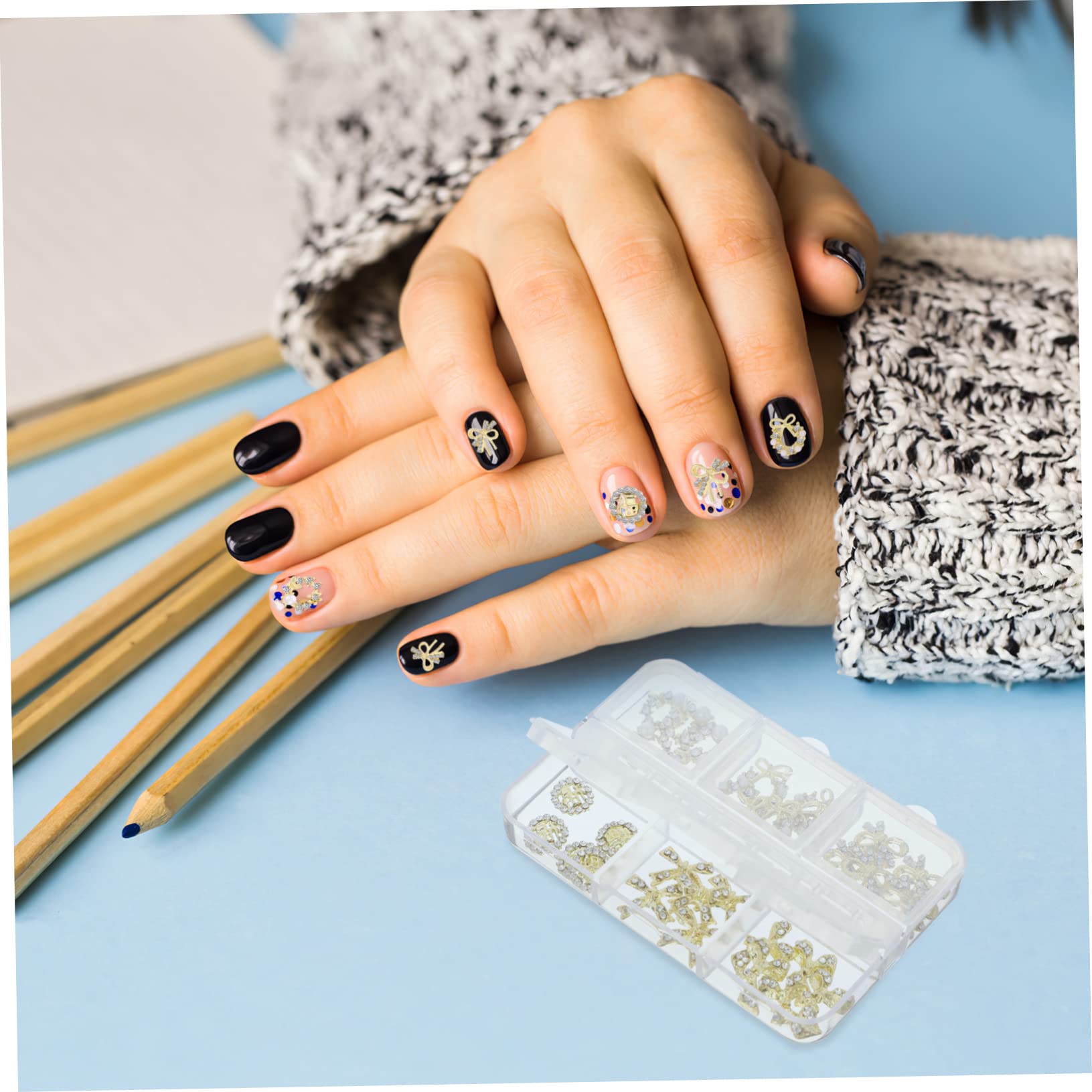 minkissy 5 Set Di Ciondoli Per Unghie in Metallo Set Di Accessori Per Manicure Art Decorazioni Per Unghie 30 Pezzi * 5