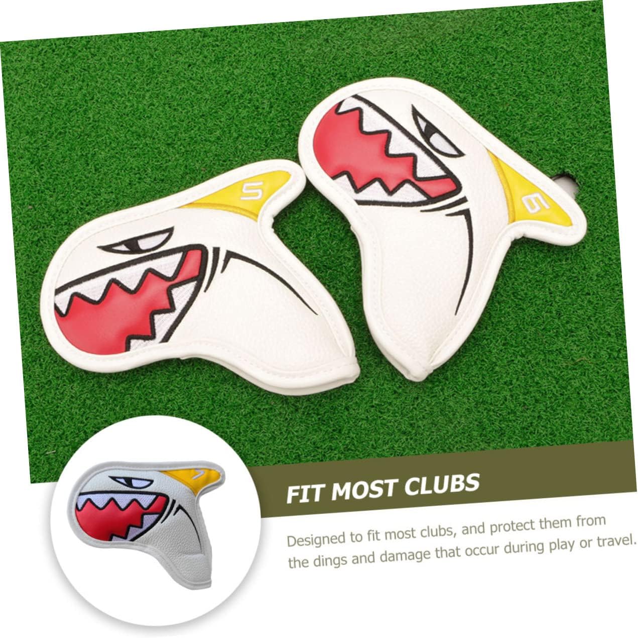 POPETPOP 9pcs Golf Club Covers Driver Head Cover Iron Putter Golf Accessories Club Head