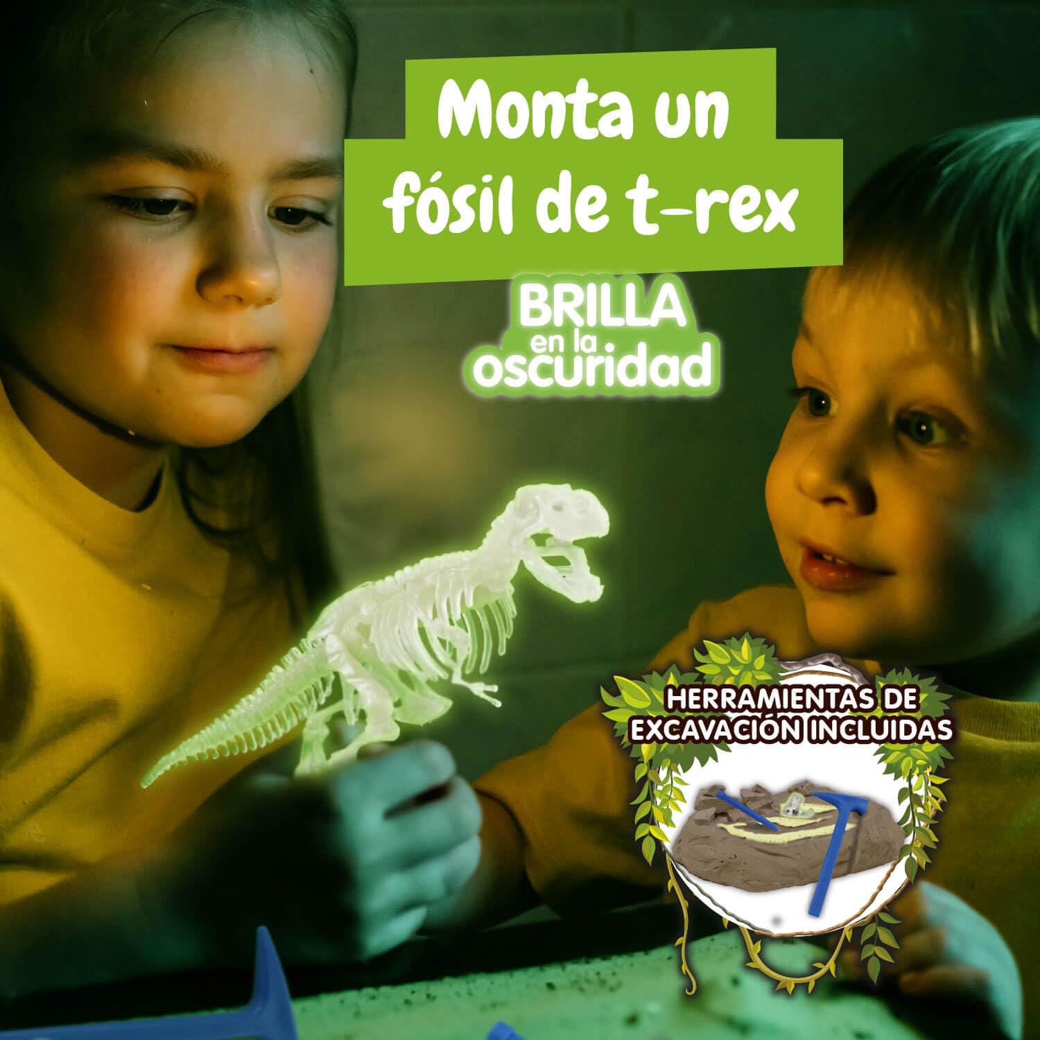 Science4you T-Rex Excavaciones Fósiles para Niños y Niñas - Excava y Encuentra Fosiles Dinosaurios Que Brillan en la Oscuridad + Juguetes de Dinosaurios para Niños y Niñas, Juegos, Regalos 6+ Años