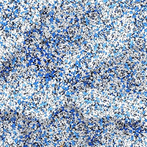 Fabbay 9 Kg/ 20 lb Decorative Color Chips Garage Floor Epoxy Kit Blend Paint Flakes Concrete Floor Coatings for Garage Floor Paint Interior Exterior Walls Floors(Black White Gray Blue) Cover
