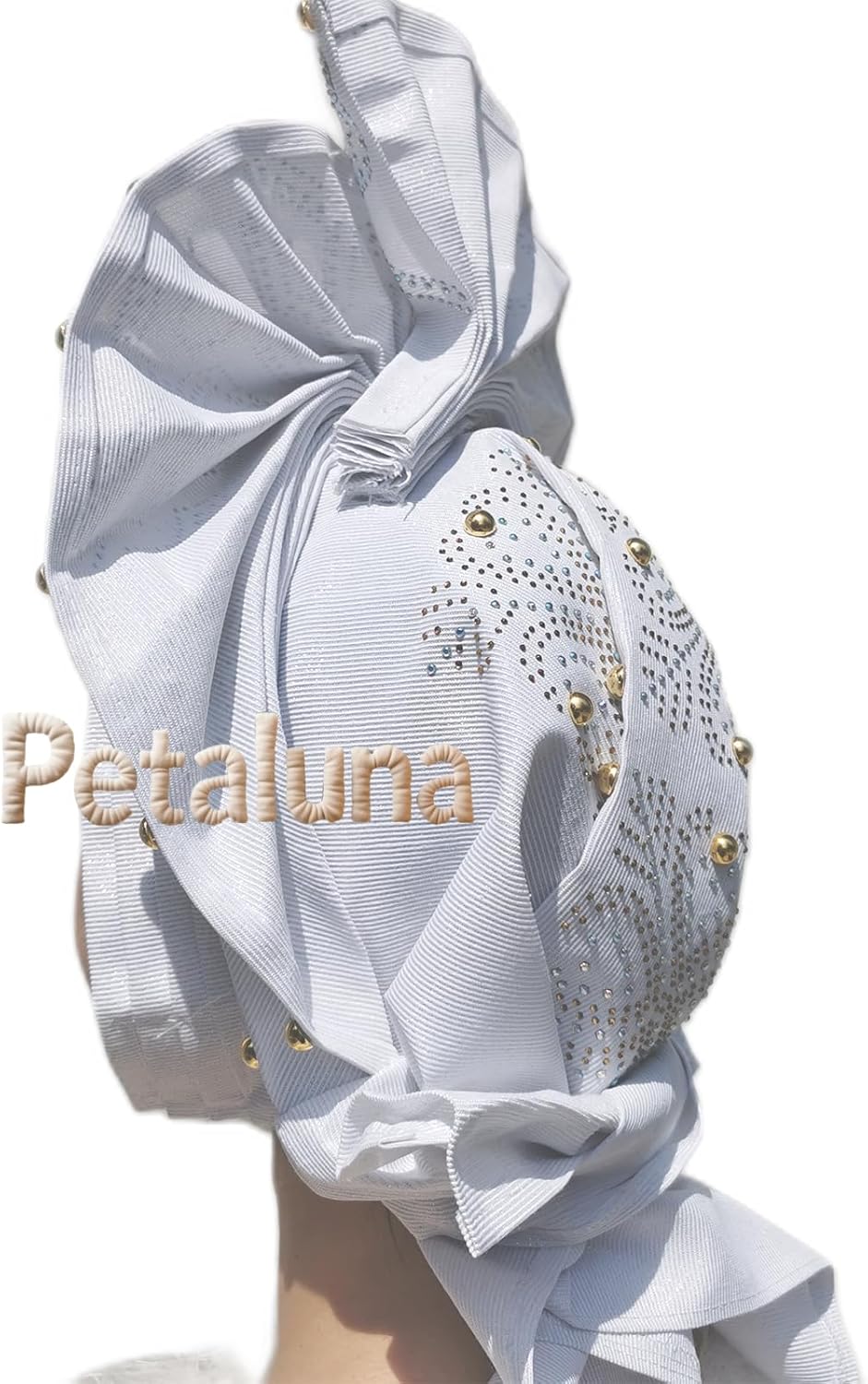 Petaluna Nigerian Women Headwear African Gele Turban Hat for Weddings, Parties and Special Events - Image 7