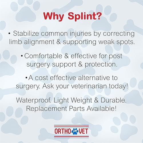 Miniatura 5 de Férula trasera estándar para perros con lesiones, artritis, fracturas o esguinces, férulas traseras duraderas y ligeras para tratamiento de