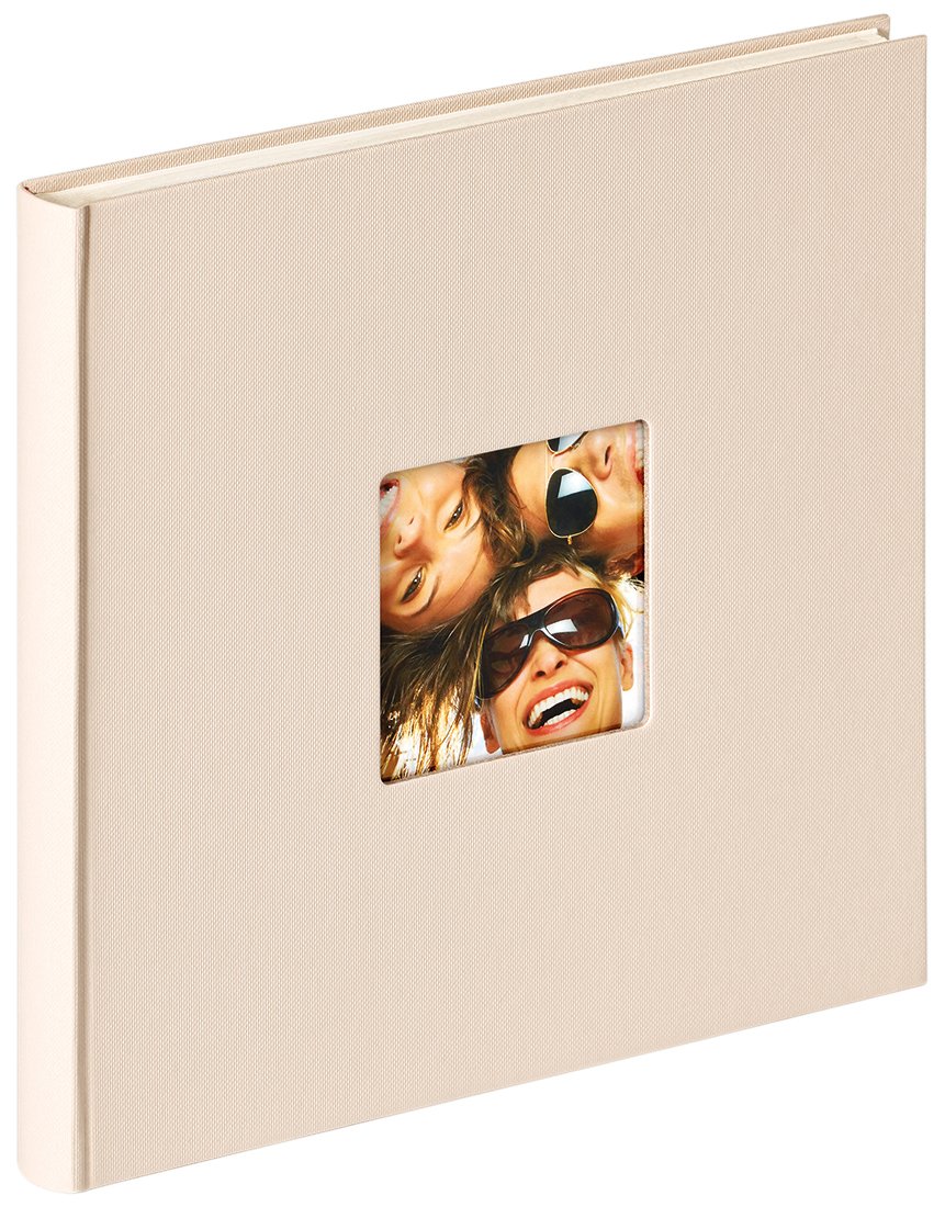 walther design Fotoalbum sand 26 x 25 cm mit Cover-Ausstanzung, Fun FA-205-C
