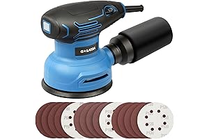 Deion Sander Orbital Sander 5-inch 6 Variable Speeds with Dust Collection System
