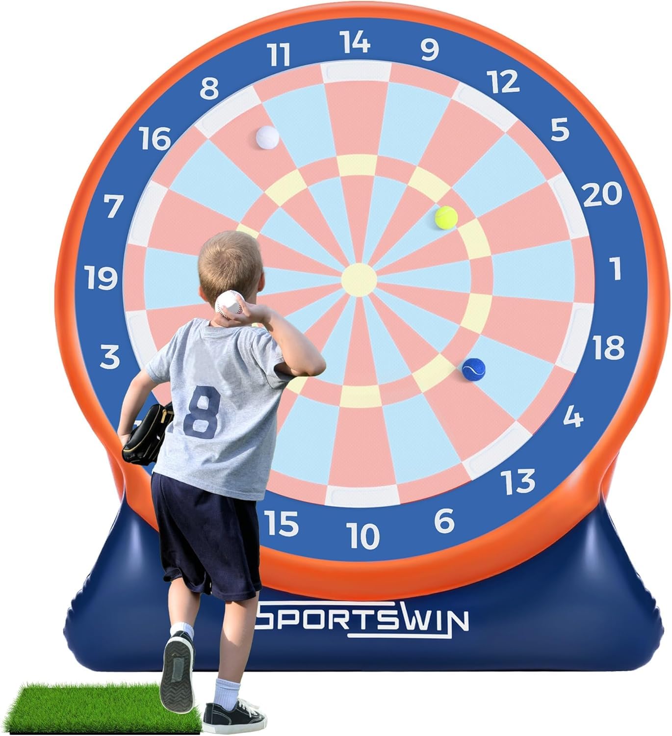 6ft Giant Inflatable Golf Dart Board Games, Golf Games for Adults Outdoor Including Inflatable Dartboard, Air Pump, 12 Golf Balls, Chipping Mat, Giant Yard Games for Adults Kids