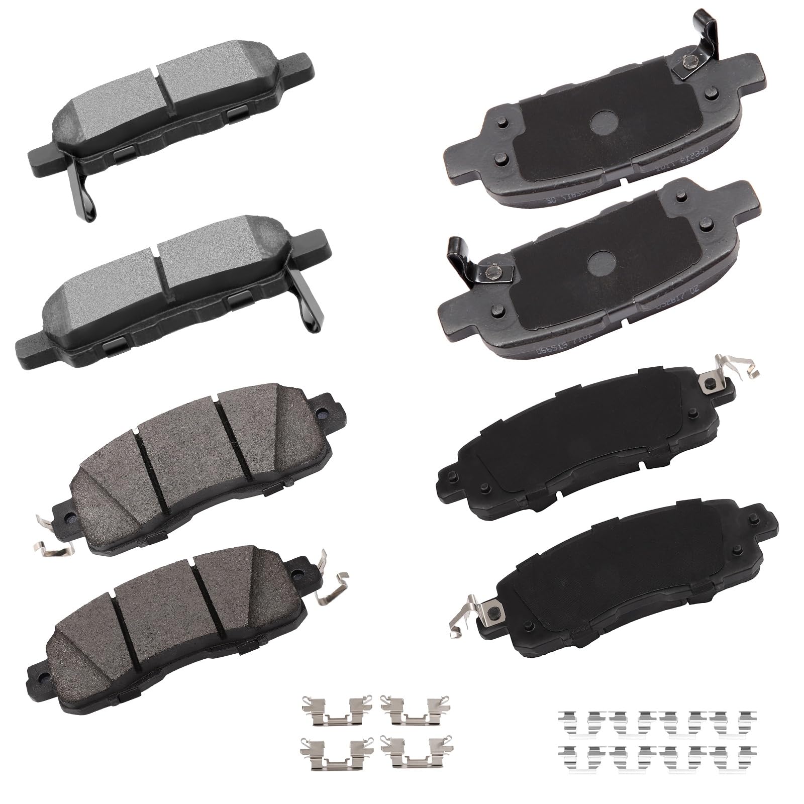 cciyu D905 D1650 Front Rear Ceramic Brake Pads Kits 8pcs fit For 2013-2017 For Nissan Altima