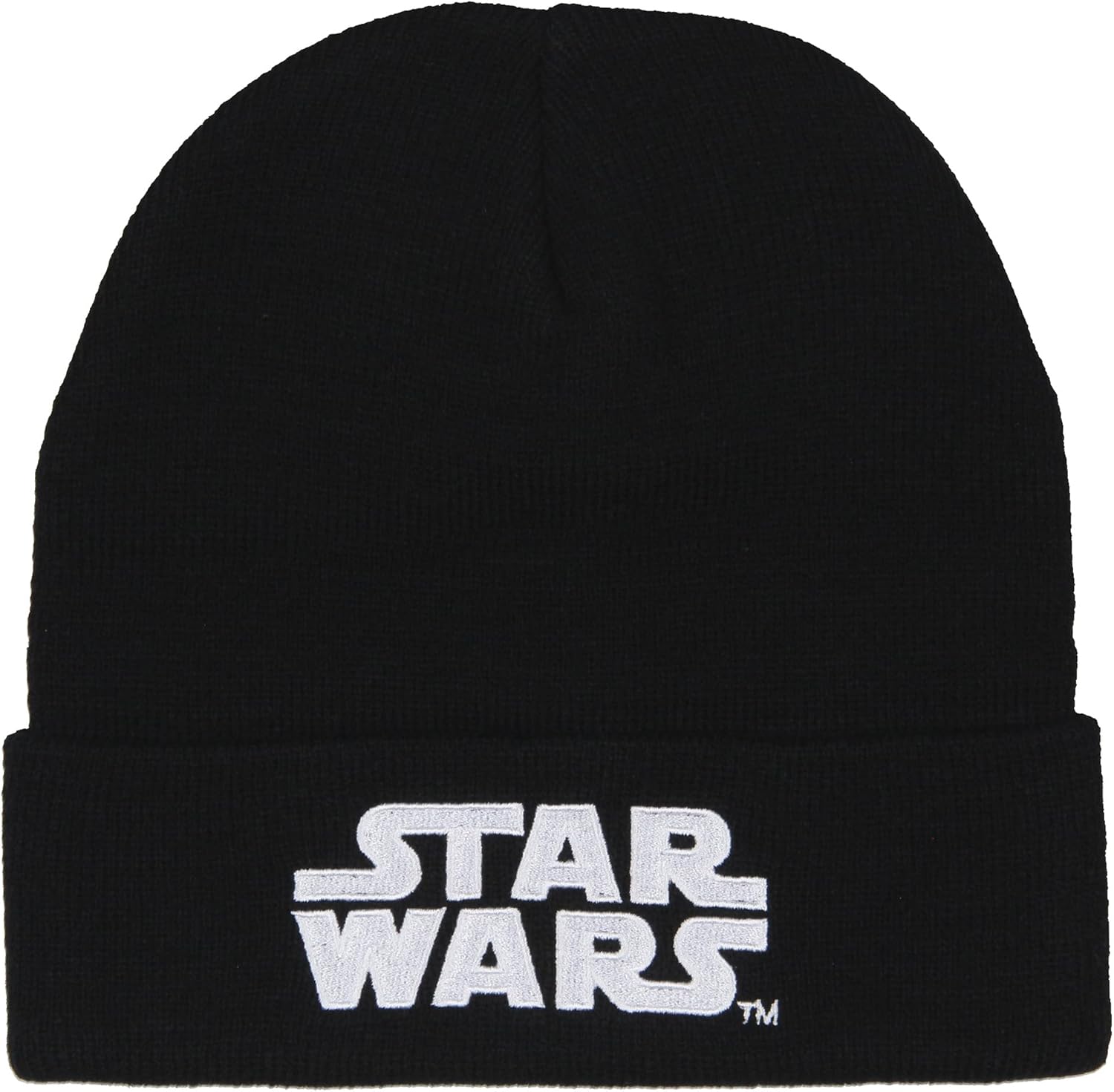 Star Wars Beanie Hat Embroidered Logo Cuff Knit Beanie Cap Black