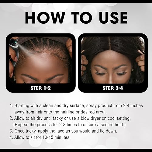 Miniatura 3 de EBIN NEW YORK Wonder Lace Bond - Aerosol adhesivo Supreme, paquete de 3  Agarre extremadamente firme de 2.7 onzas  2.7 fl oz  Uso activo, secado