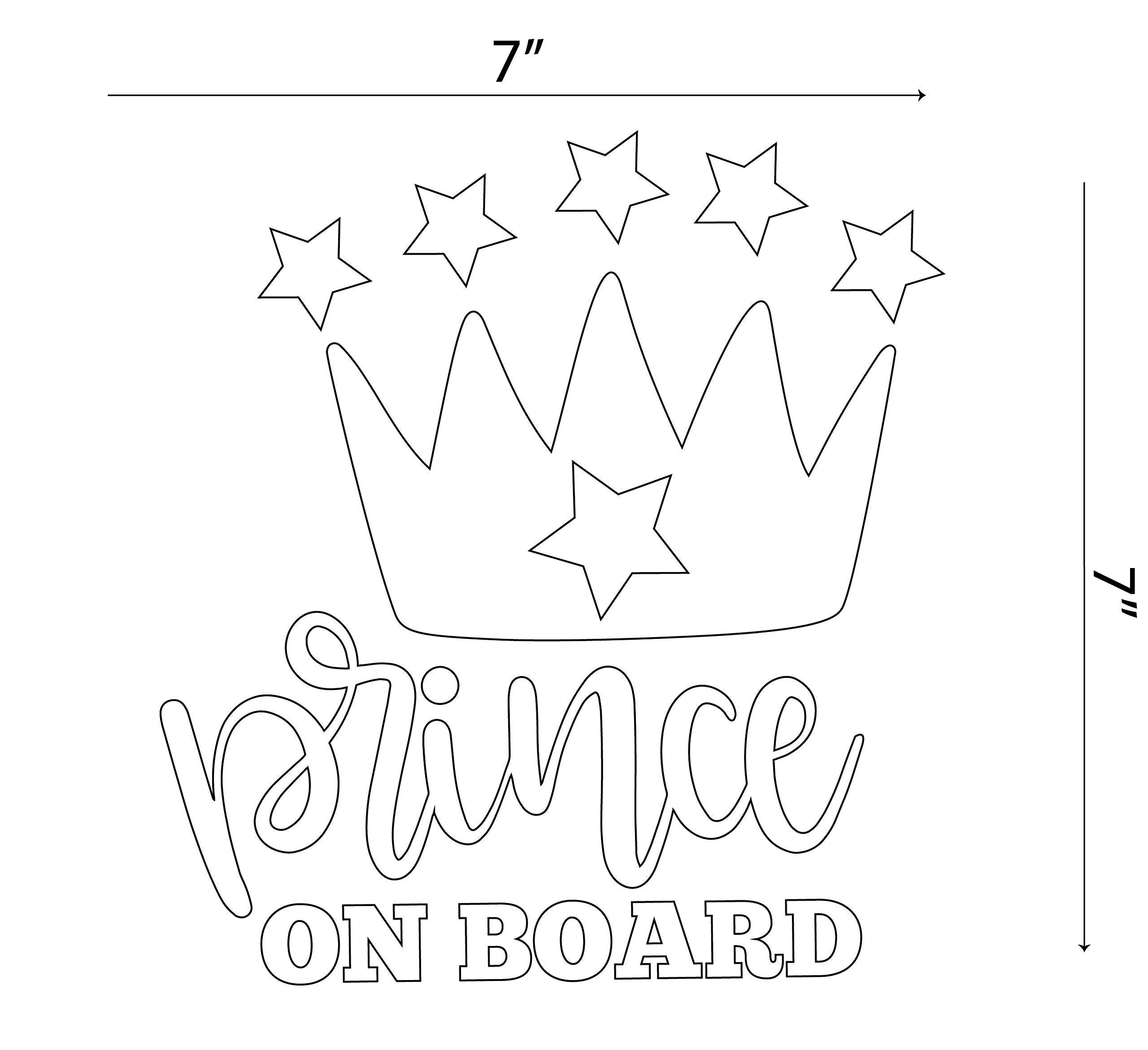 Baby On Board / Prince On Board Car Window Sticker - 2 Pack, Removable, No Magnets Or Damage - View #2